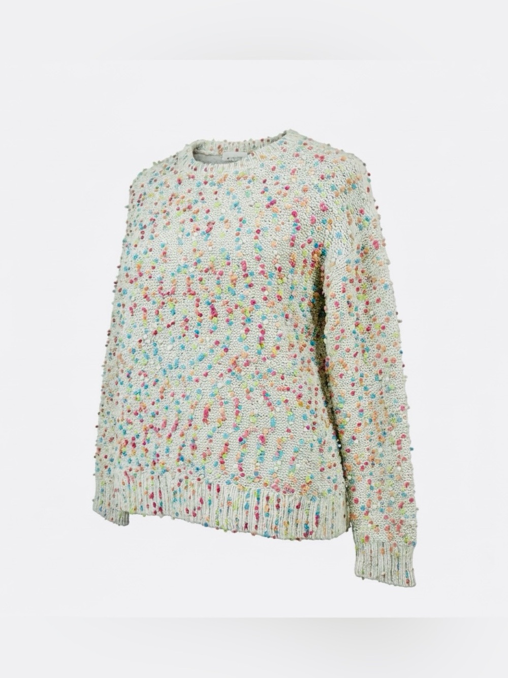 The Children’s Place Ivory Sweater with Multicolor Bobbles - Girls 10-12, New